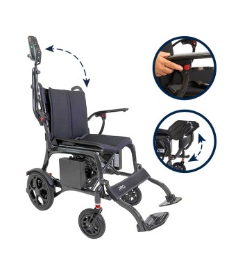 Silla de ruedas eléctrica plegable - Ref: FIBRA CARBONO | Exclusivas Iglesias