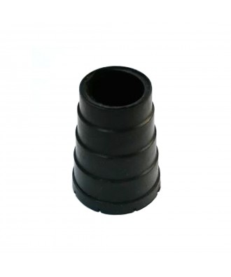 Taco de goma negro para muletas y andadores de 22 mm