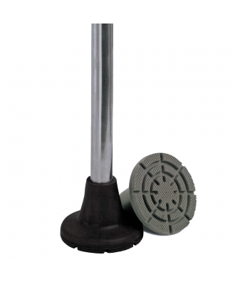 Taco de goma gris para muletas y bastones 19-21 mm