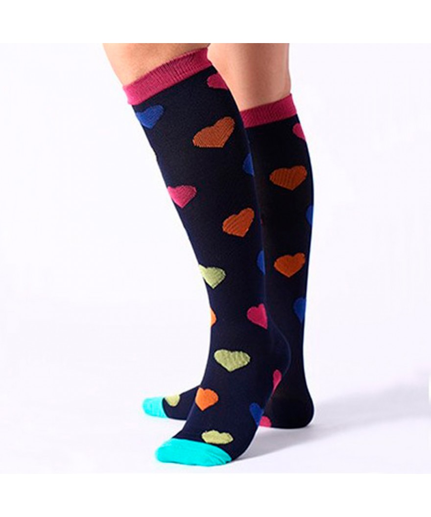 Meias de compressão corações | Exclusivas Iglesias