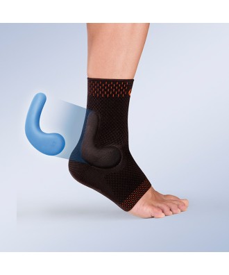 Tobillera elástica con almohadillas visco-elásticas - Ref: 9401 (negro)