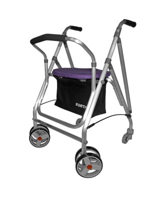 Andador rollator plegable Kanguro color malva