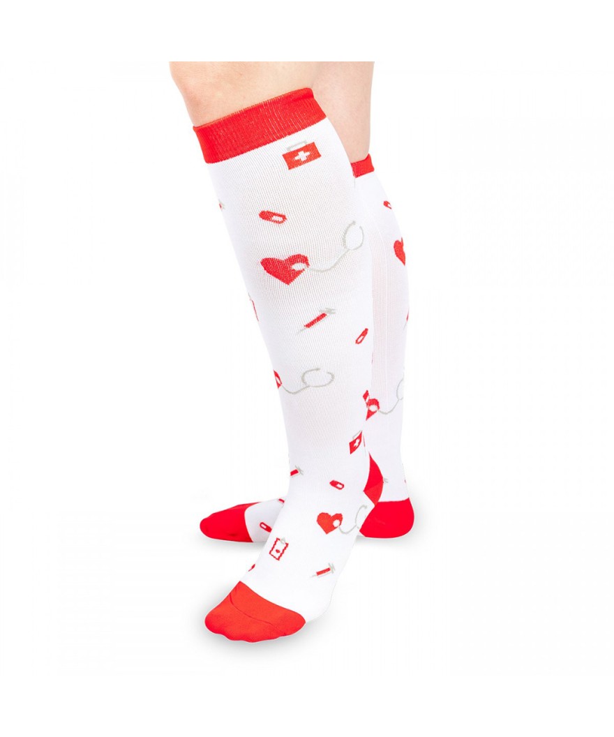 Calcetines compresión jeringuillas