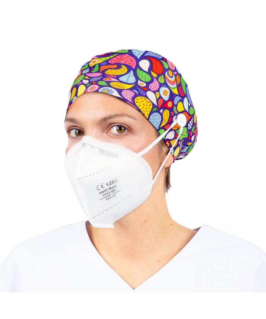 Gorro quirófano pelo largo Paisley | Exclusivas Iglesias