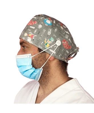 Boné cirúrgico com botões - Ref: Alicia | Exclusivas Iglesias