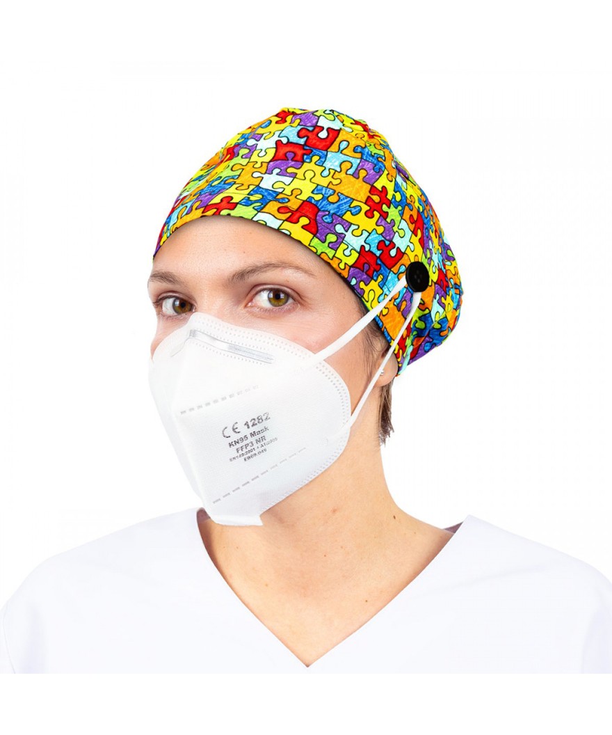 Gorro de quirófano con botones - Ref: Puzzle